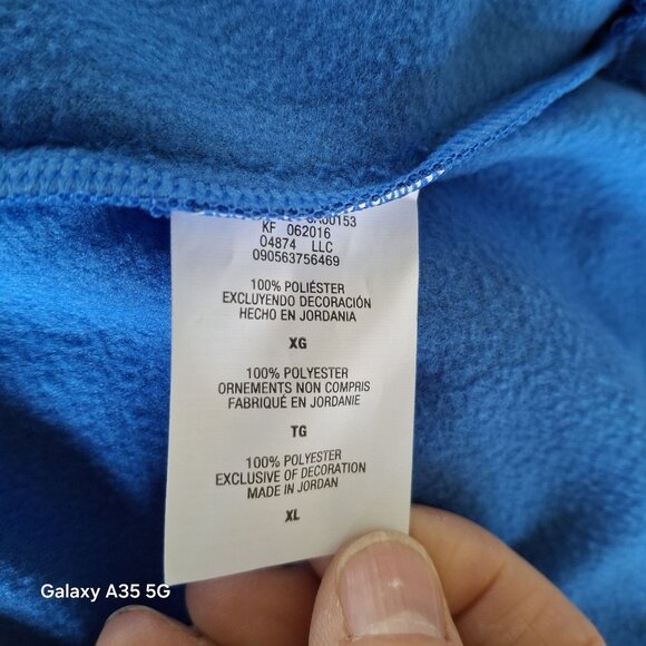 Hanes Sport Active Gear Blue Pullover Hoodie With Kangaroo Pocket & Drawstring H - Picture 6 of 8